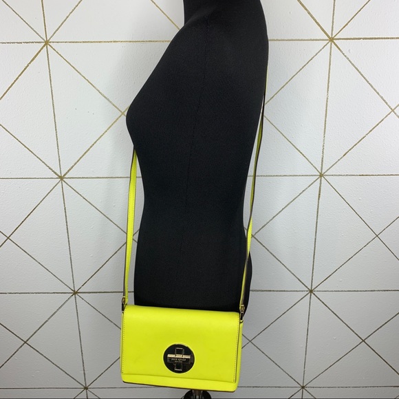 Kate Spade New York Newbury Lane Sally Crossbody Bag Highlighter Yellow - Picture 1 of 12